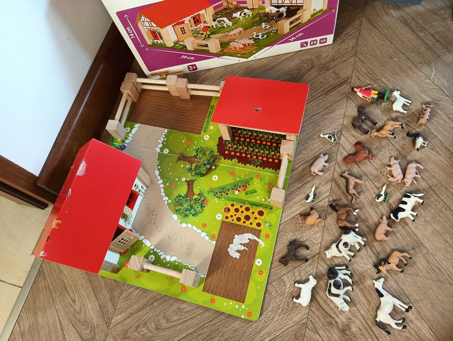 Zabawka einhorn farma zwierzatka figurki drewniana