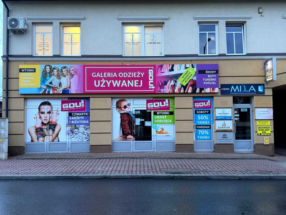 Do Wynajęcia Prestiżowy Lokal 220 m2 Centrum Buska Główna Ulica Witryny  Parking Parter