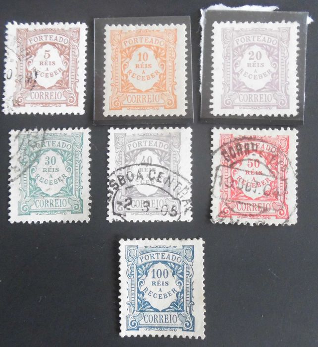 Selos Portugal 1904- 2ª parte , valor em reis novos e usados completo