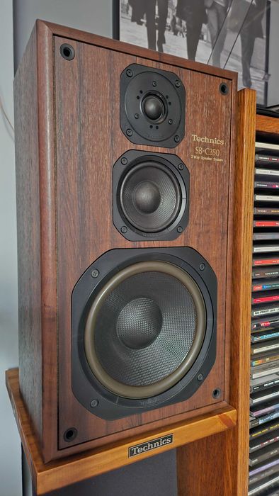Segmentowa wieża Technics 8 elementów, 2 piloty, winyle, cd, kasety, pełne okablowanie