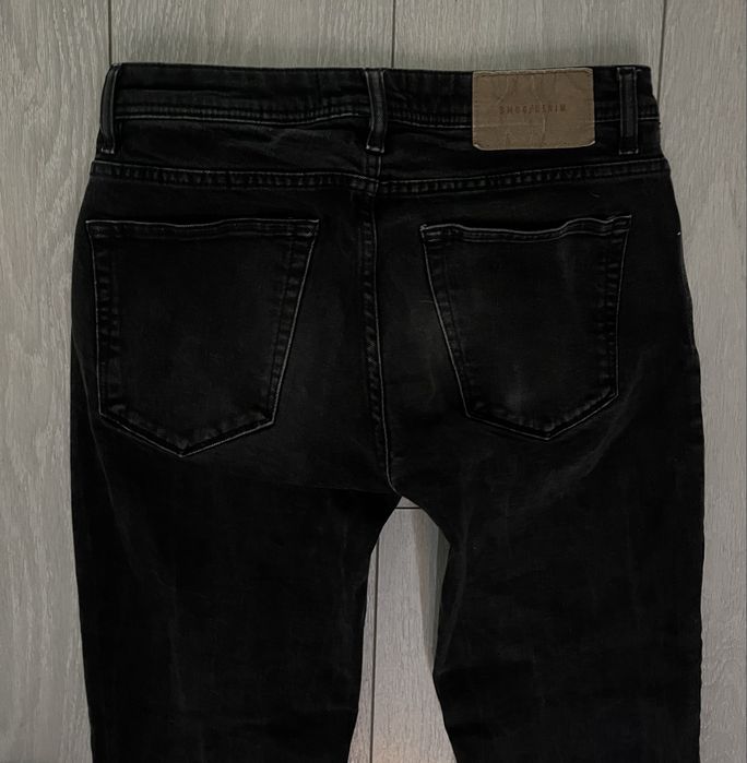 Czarne męskie jeansy denim slim 29/32