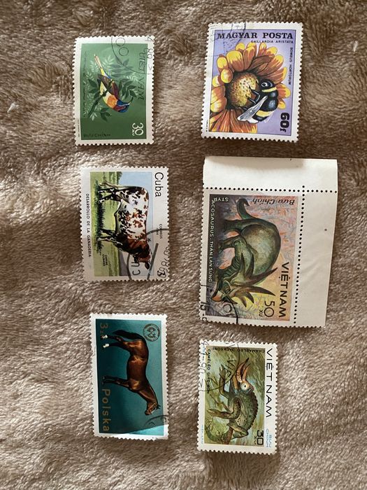 Марки с животными (Вьетнам, Куба, Польша)