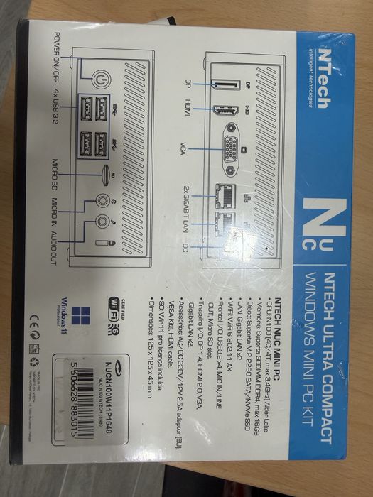 Mini Pc 16gb ram 480gb disco - novo - selado