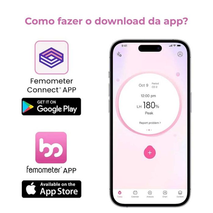 10 Testes de Ovulação + 1 de Gravidez | Femometer (Portes Grátis)