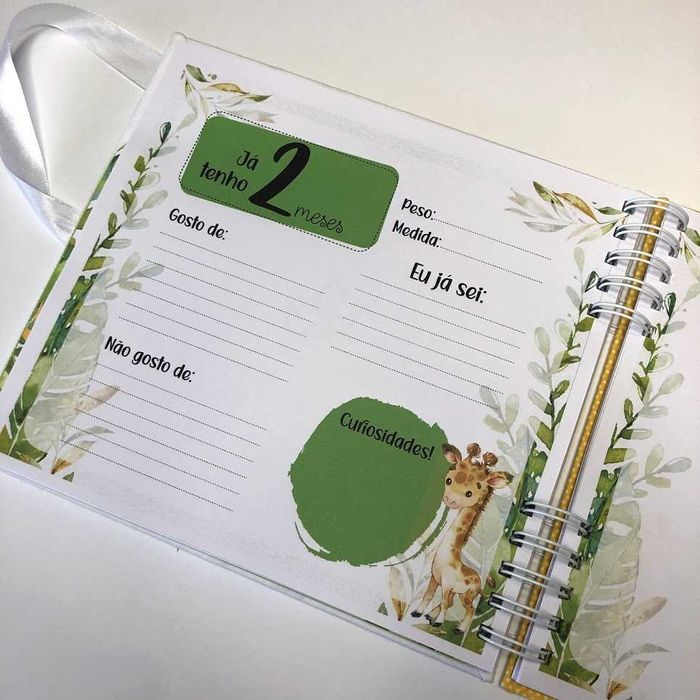 Álbum de 200 fotos e Livro do bebe safari