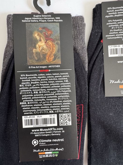 3 pary nowych skarpetek Musearta unisex