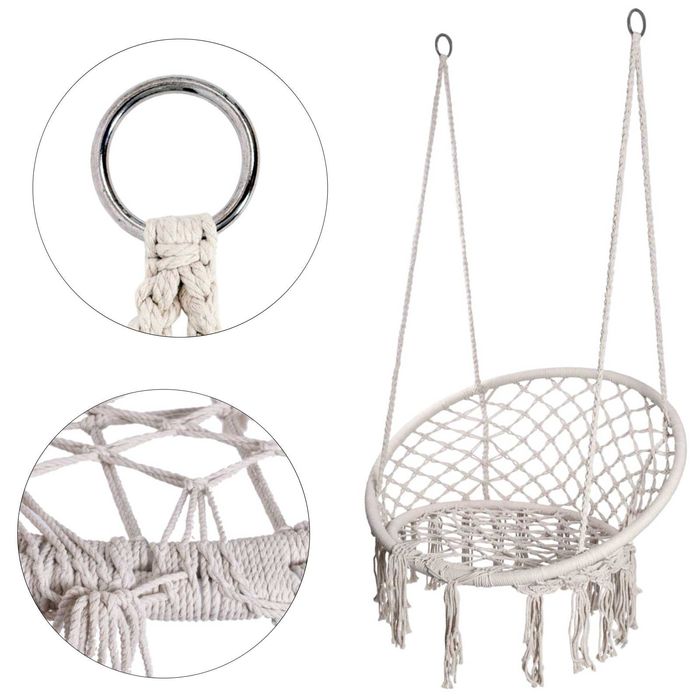 Fotel Wiszący BOCIANIE GNIAZDO W Stylu BOHO Do Ogrodu Domu