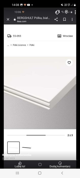 Półki drewniane  Ikea Bershult