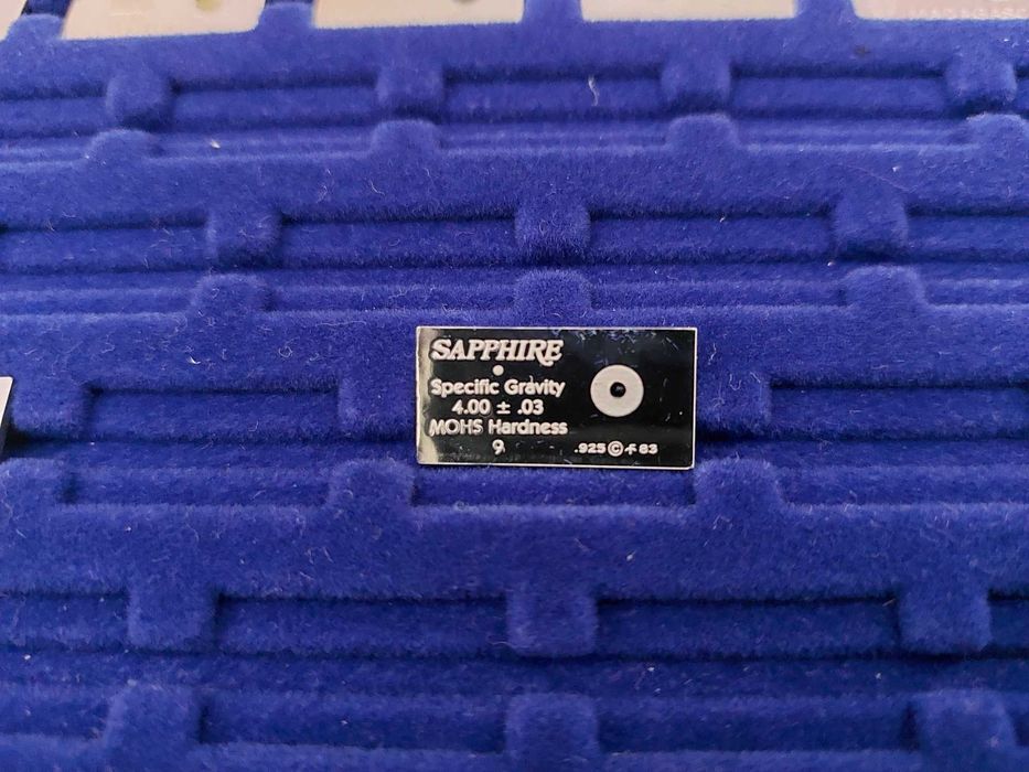 SAPPHIRE w srebrze - franklin mint SRI LANKA