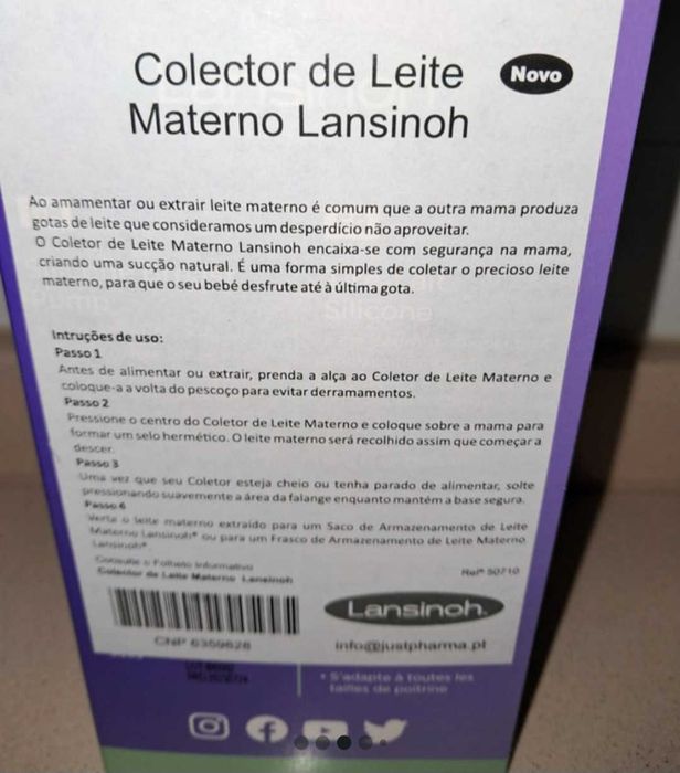 Coletor de Leite Materno Lansinoh em Silicone – Como Novo