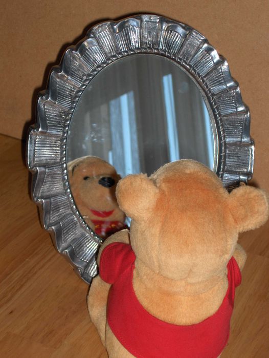 Lustro lusterko stołowe biurkowe na toaletkę do makijażu z lampką