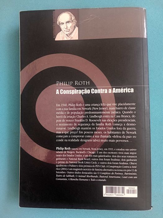 Livro "A Conspiração contra a América", estado impecável, 375 páginas