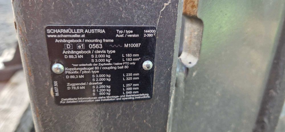 Zaczep listwa szyna Walterscheid scharmuller automat Valtra szyna