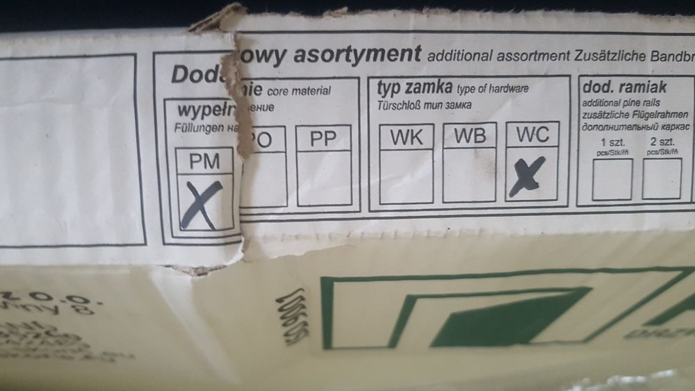 Drzwi BIAŁE  Pol-Skone prawe 80