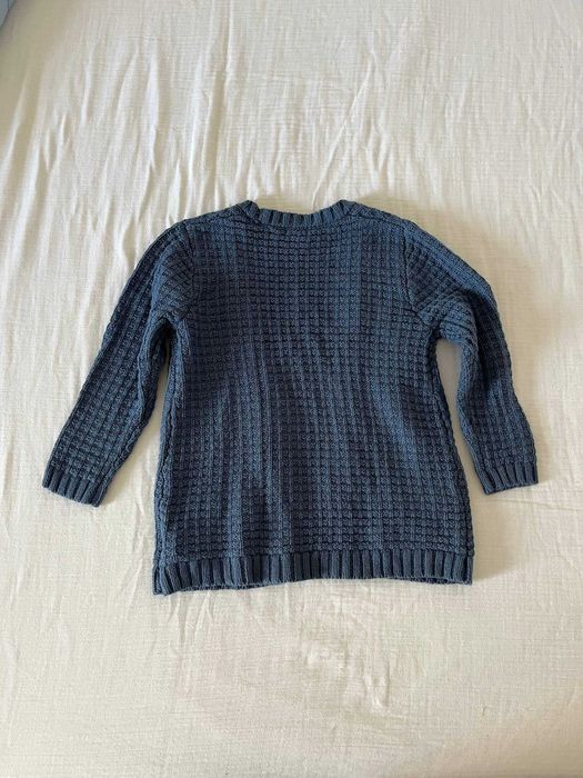Casaco de malha Gocco azul com bolsos, 3-4 anos