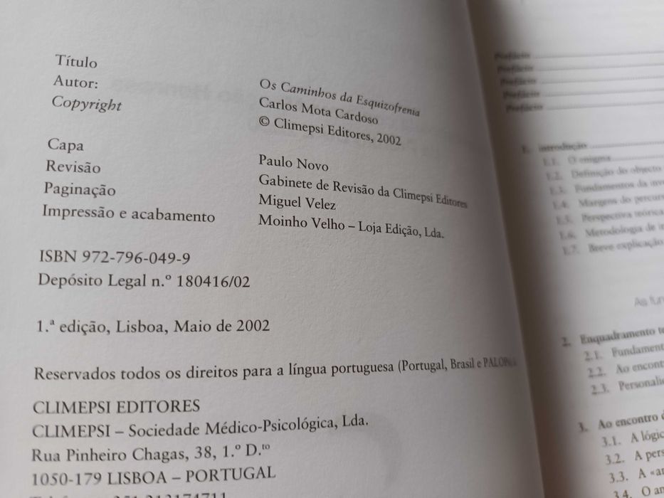"Os Caminhos da Esquizofrenia" por Carlos Mota Cardoso