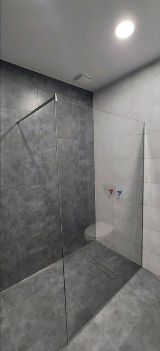 Душова кабіна, скляна перегородка міжкімнатна роздвижна система дверей