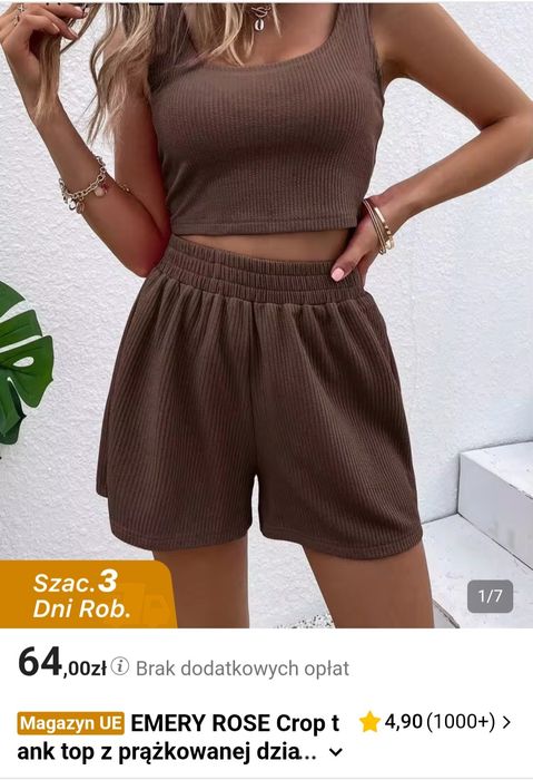 Top z szortami nowy