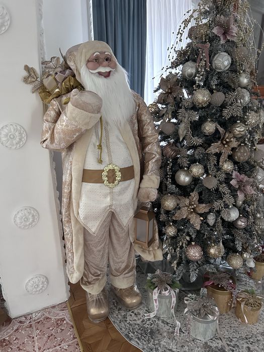 Duży zloty mikolaj 160cm piekny