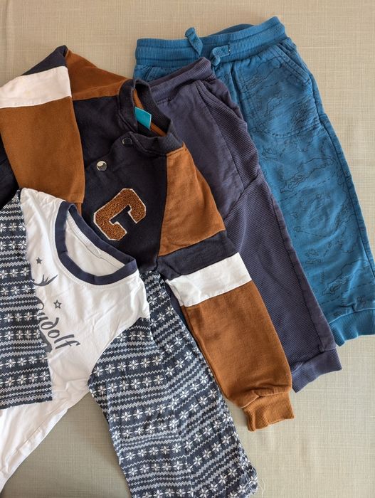 Zestaw komplet paczka ubrań ciuchów ciuszków  104 i 110