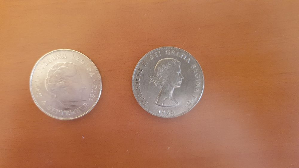 Lote 2 Moedas de Prata – Canadá 1965 + Antilhas Holandesas 1978