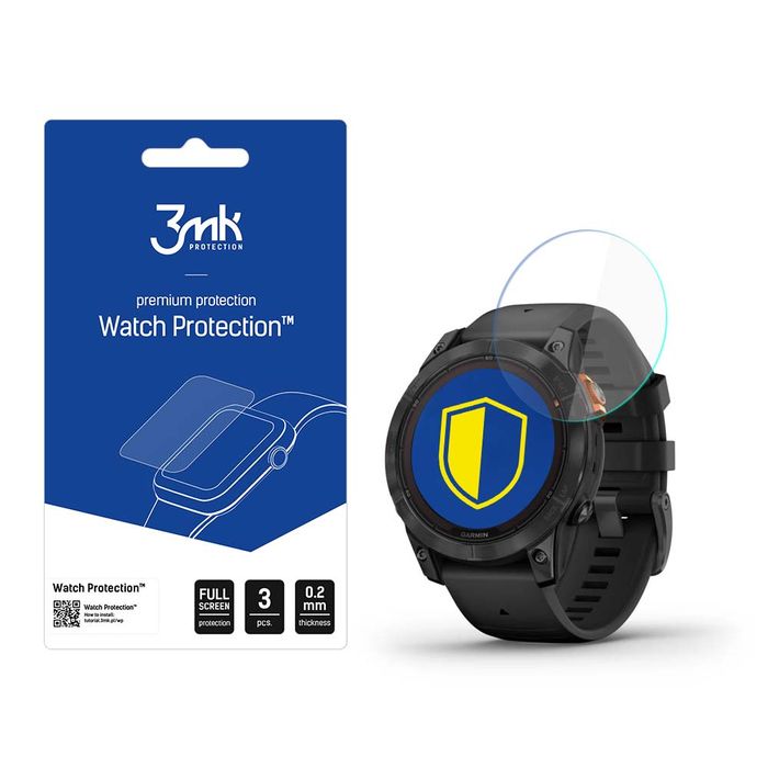 Szkło hybrydowe 3mk Watch ProtectionTM v. FlexibleGlass Lite na Garmin Fenix 7 Pro Solar