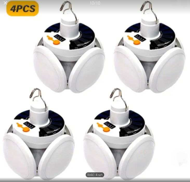 Lampa solarna led 4 sztuki