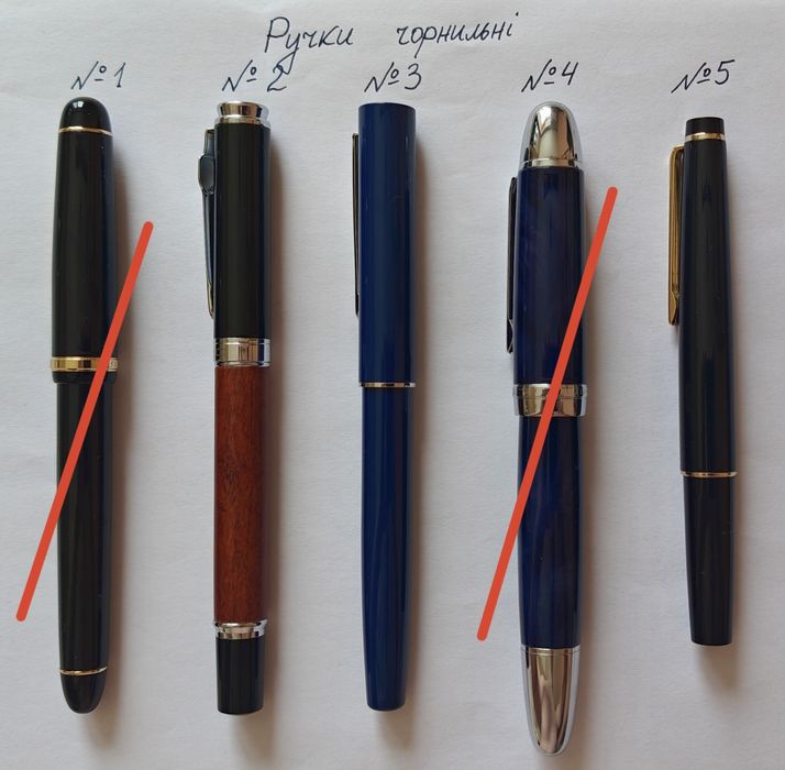 Ручки чорнильні перові