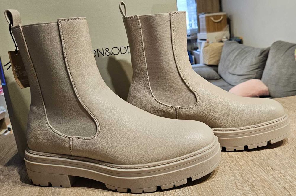 Even&Odd Botki damskie 41 beżowe