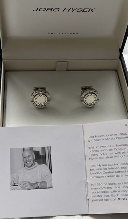 Запонки оригинал Jorg Hysek Kilada
