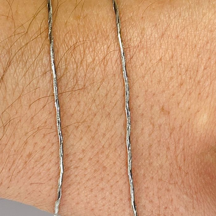 Złoty ŁAŃCUSZEK damski 18K 750 piękna ŻMIJKA 45cm