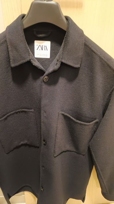 Wełniana kurtka koszulowa Zara rozmiar L