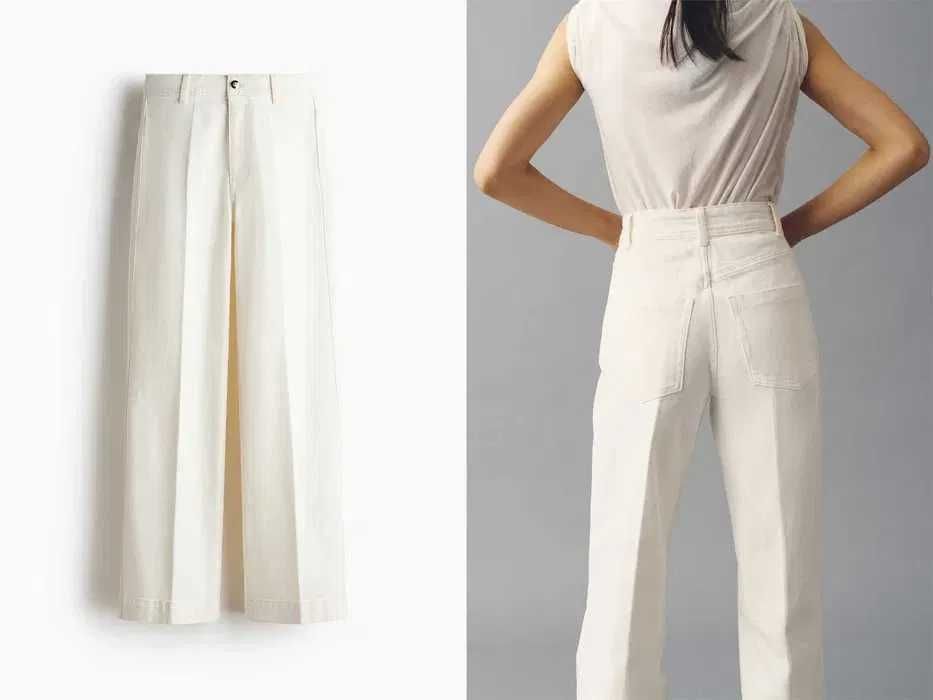 Spodnie dżinsowe 38 nowa kolekcja białe Wide High Jeans PROMOCJA