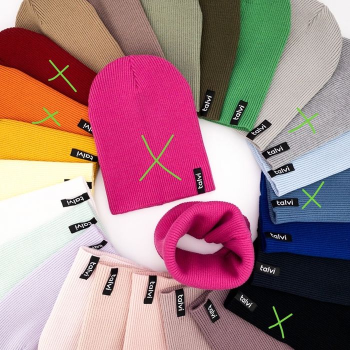 Набір осінь-весна двошаровий тонкий шапка і хомут