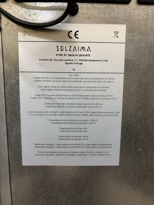 Salamandra a pellets