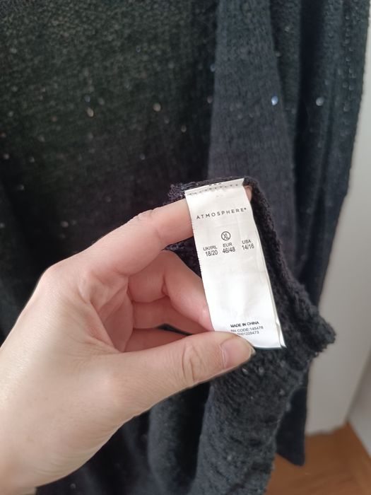 czarny kardigan XL