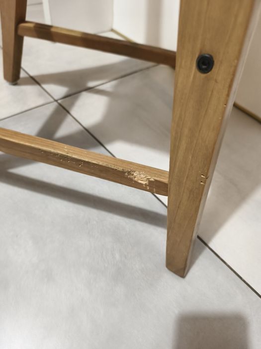 Krzesełko dziecięce Ikea INGLOF bejca patynowa