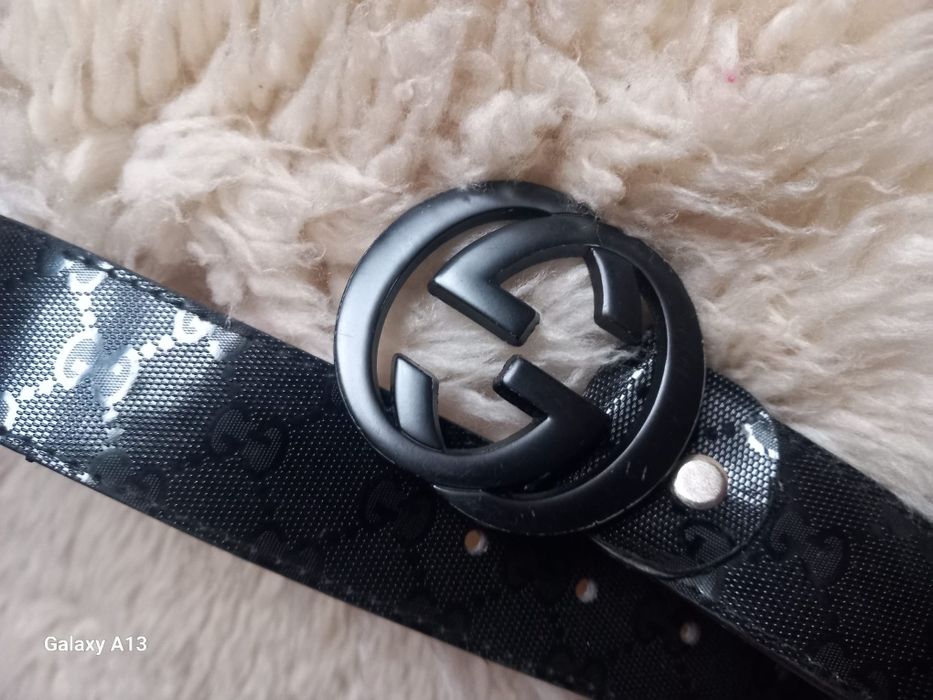 Gucci czarny pas 110cm