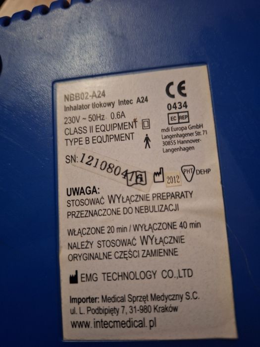 Inhalator  w dobrym stanie