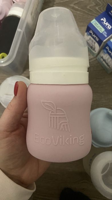 Szklane butelki do karmienia Eco Viking