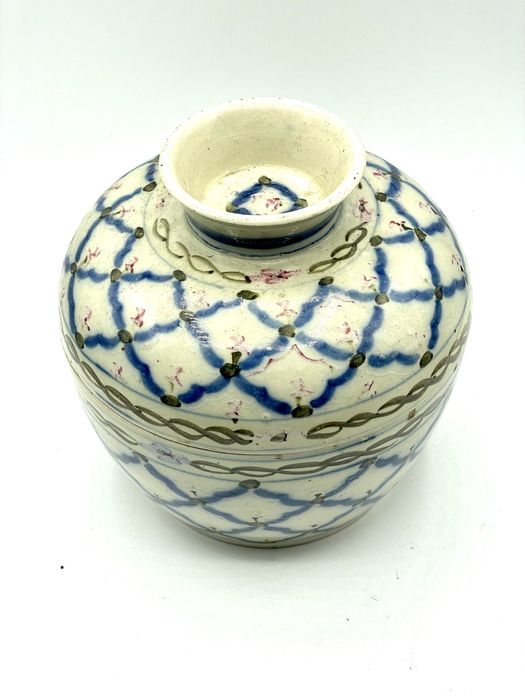 Pote em porcelana vidrada seculo 18 chinesa