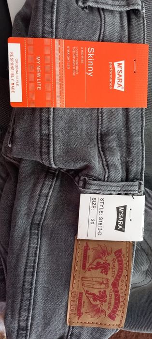 NOWE MSARA r.38/40 M/L 30 jeansy dżinsy spodnie skinny rurki push up
