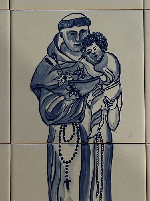 Painel de azulejo pintado à mão (45x60 cm)
