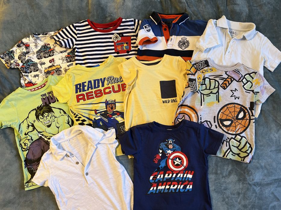 Комплект футболок для хлопчика 3-4 роки 104 см marvel, m&s, next, h&m