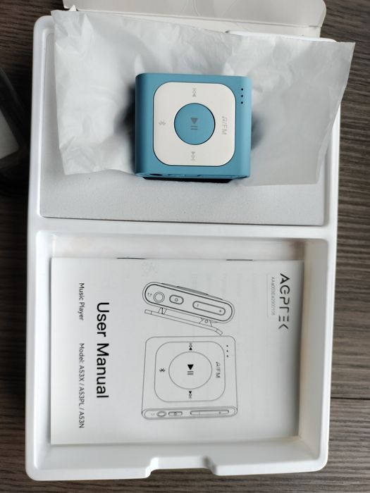 Hi-Fi MP3-плеер AGPTEK A53PL 64GB Bluetooth 5.3 с клипсой FM радио (FLAC)