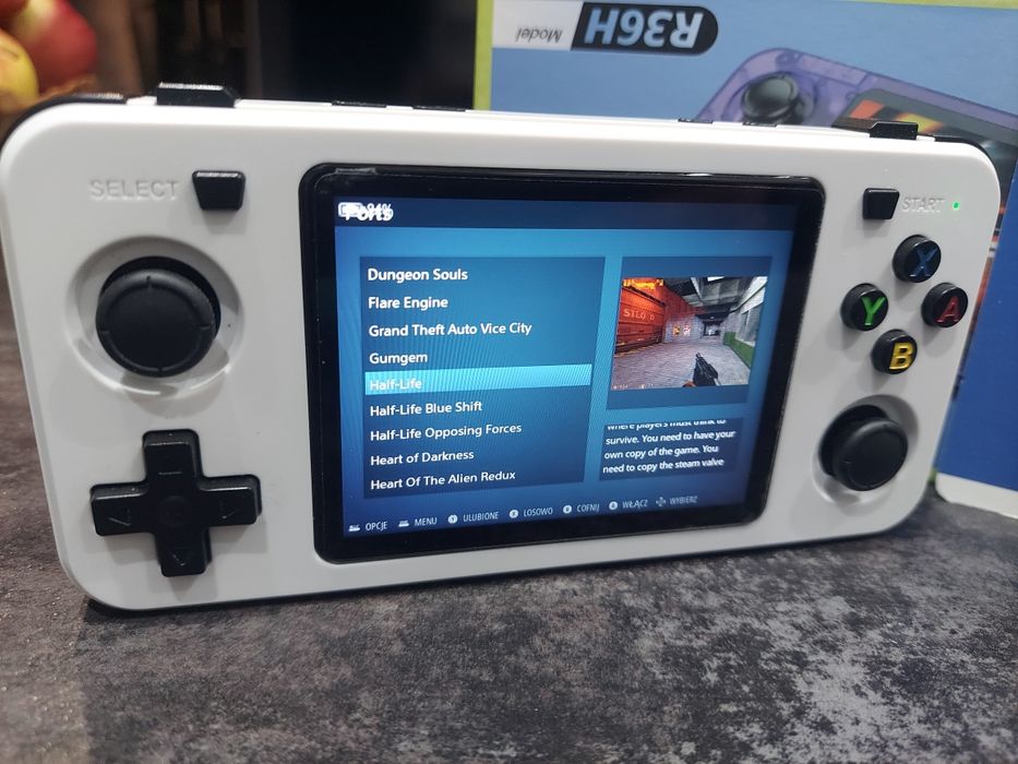 Konsola retro R36H (R36S) + 64gb Goodram + etui