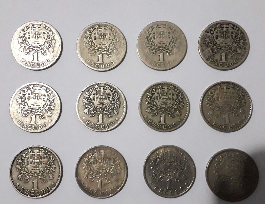 1 Escudo da República Portuguesa - Lote de 13 moedas
