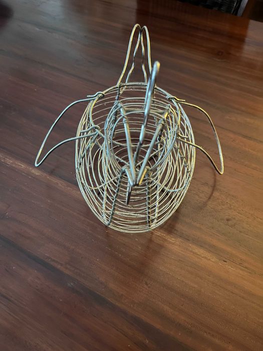 Decoração Galinha de metal