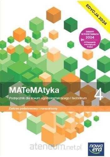 NOWA MATeMAtyka 4 EDYCJA 2024 Karty Pracy + Podręcznik Rozszerzony Era