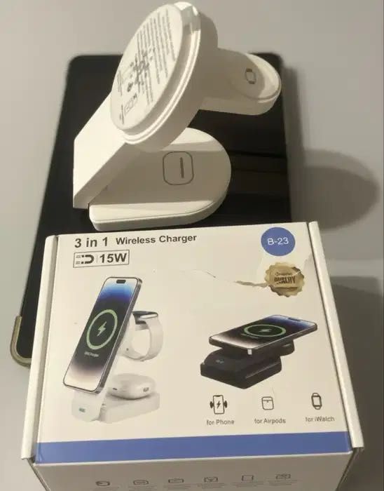 Беспроводная зарядка 3-в-1 для Apple станція Android Зарядне